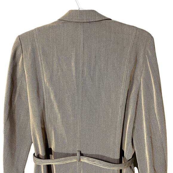 WORTH Light Brown Jacket with belt Size 4 (Wool Blend) - Picture 6 of 7